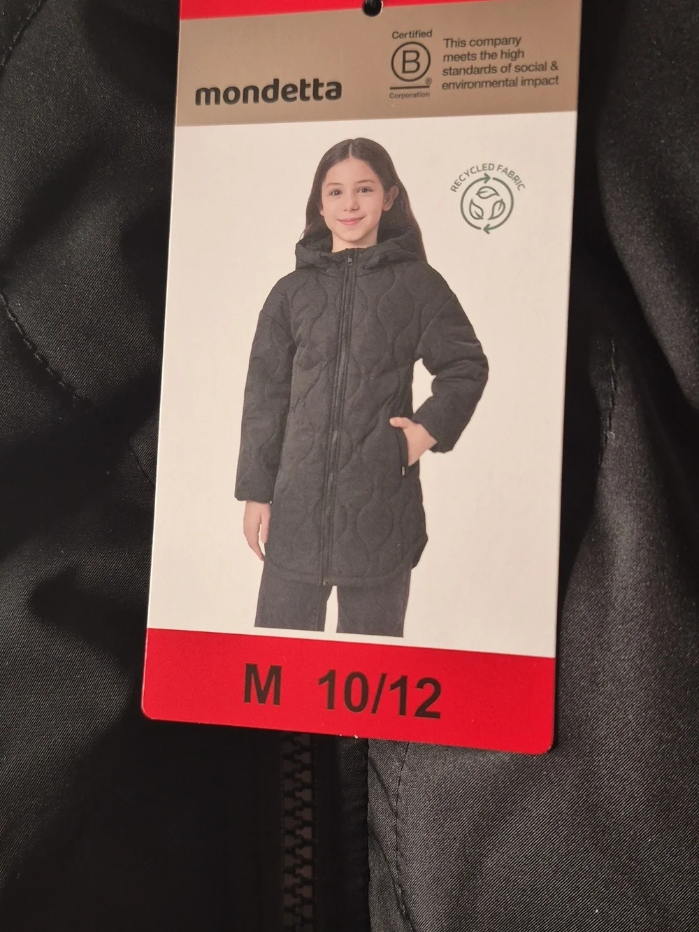 Mondetta Black Quilted Hooded Puffer Jacket